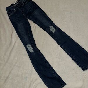 Classic Dark Blue Women's Straight Leg Jeans